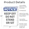 Signmission Keep Off Do Not Stand Or Sit, 7 in W x Rectangle, Aluminum OS-2PACK-NS-A-710-V-13817 - alternate 2